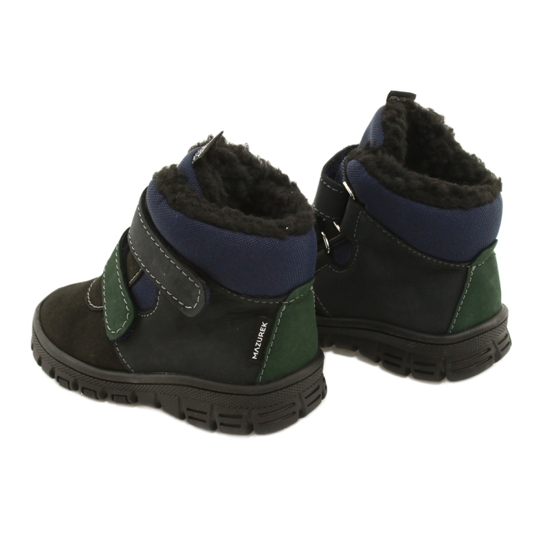 Chlapcovy boty s nepromokavou membránou Mazurek 1360 Black and Navy Blue černý 4