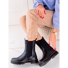 S. BARSKI Vysoké boty Chelsea na platformě S.BARSKI černá 1