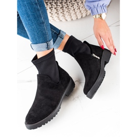 Bella Star Nazouvací semišové boty černý 2