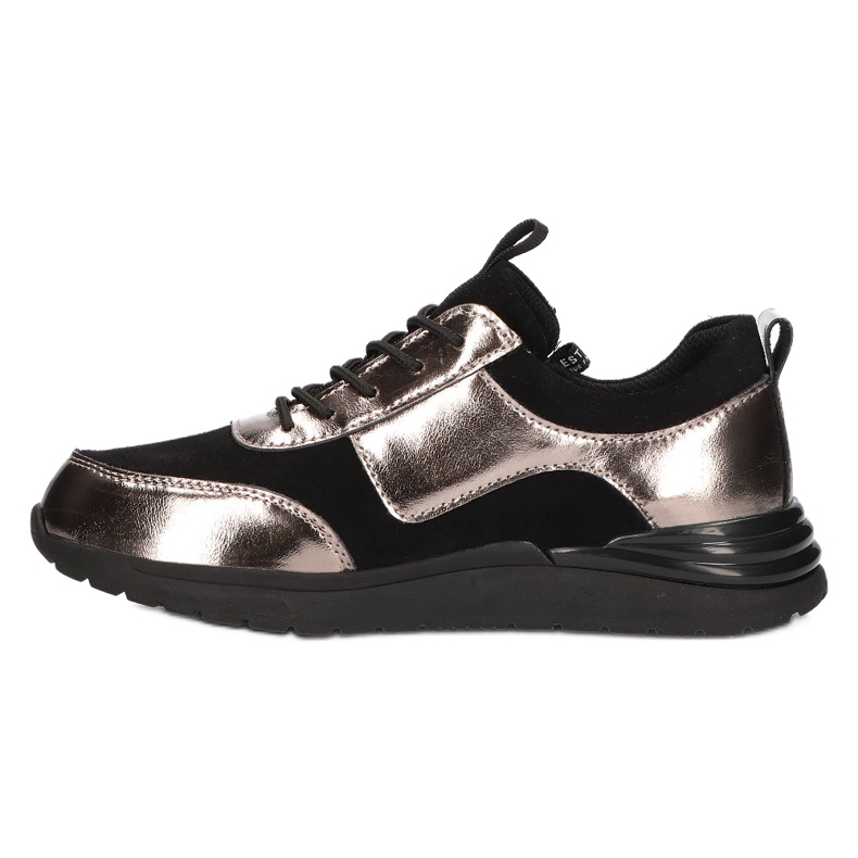 Kožené sportovní tenisky Filippo DP3149/21 BK GN, tmavý nikl černý 1