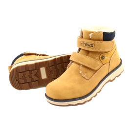 Dřevěné boty na suchý zip Camel News 21DZ20-4307 žluť 4