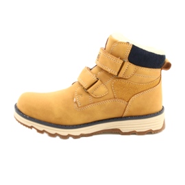 Dřevěné boty na suchý zip Camel News 21DZ20-4307 žluť 2