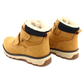 Dřevěné boty na suchý zip Camel News 21DZ20-4307 žluť 5