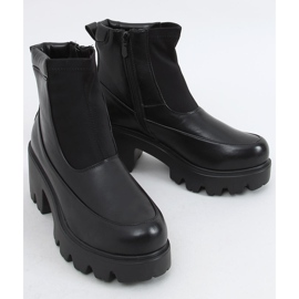 Černé boty na silné podrážce CH19208 Černá černý 1