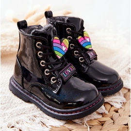 PE1 Lakované boty zateplené vlněným černým Anlonem černá ['černá'] 6