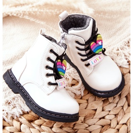 PE1 Lakované boty zateplené vlněným bílým anlonem 1