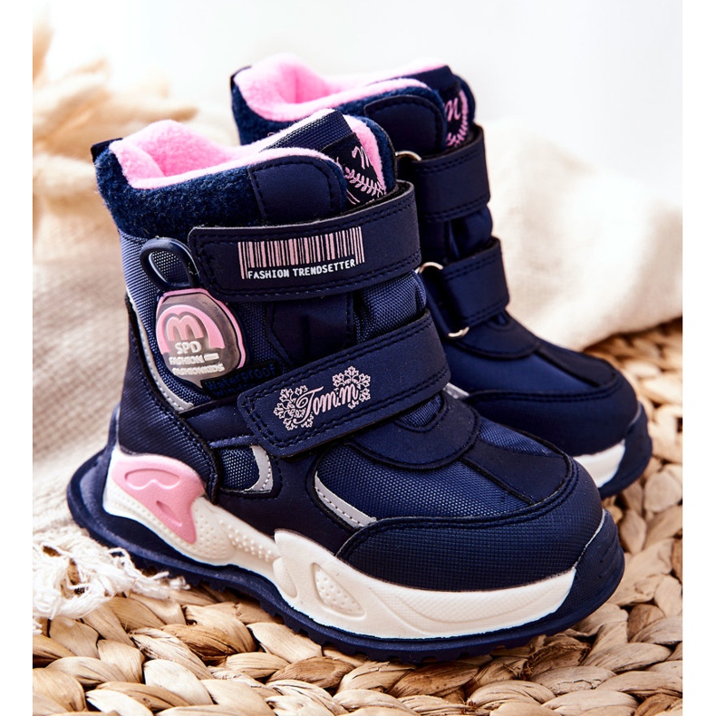 PJ2 Dětské teplé sněhové boty Tmavě modré boty Nemi námořnická modrá 1