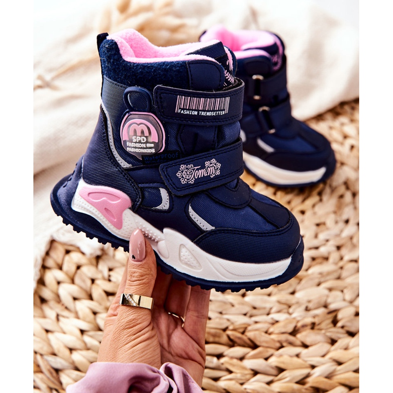 PJ2 Dětské teplé sněhové boty Tmavě modré boty Nemi námořnická modrá 2