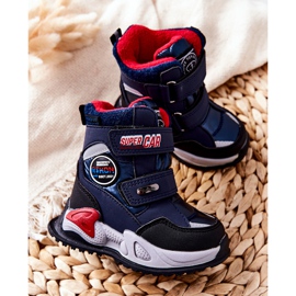 PJ2 Teplé sněhové boty Boty se suchým zipem Navy Blue Rizie námořnická modř 2