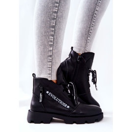 Boty zateplené kožešinou Sergio Leone Black TR740 černý 2