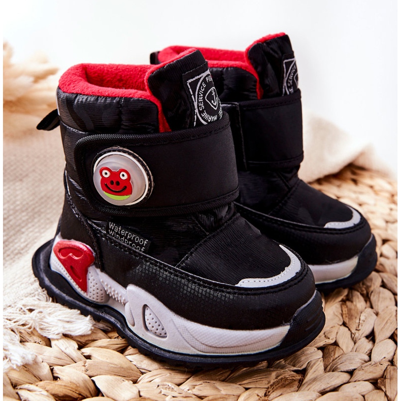 PJ2 Dětské sněhule Boty Boty Black Frenzie černá 1