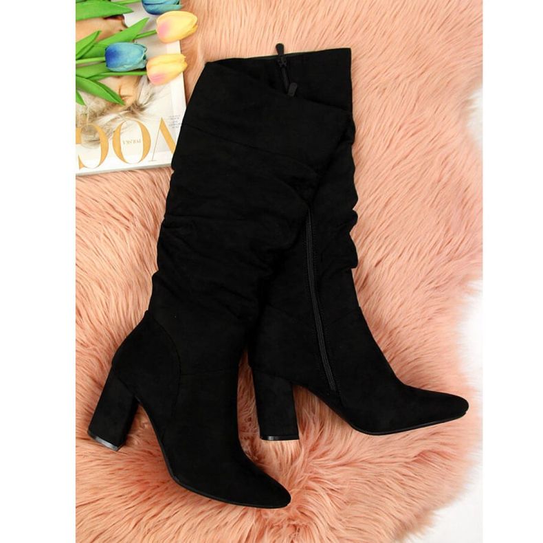 Zateplené boty, zvrásněné Vinceza W JAN42A černé černá 2