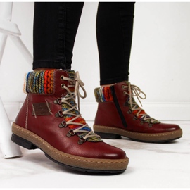 Zateplené boty Maroon W Rieker Z6743 červený 1
