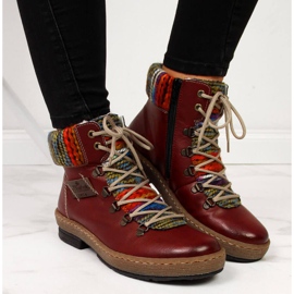 Zateplené boty Maroon W Rieker Z6743 červený 2