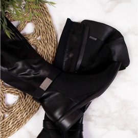 Černé boty zateplené elastickým Filippo W PAW283 černý 2