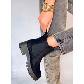 Ošklivé černé dámské boty Chelsea černý 2