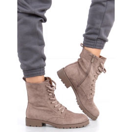 Šněrovací pracovníci od Bente Khaki béžový 2 Šněrovací pracovníci od Bente Khaki béžový 2