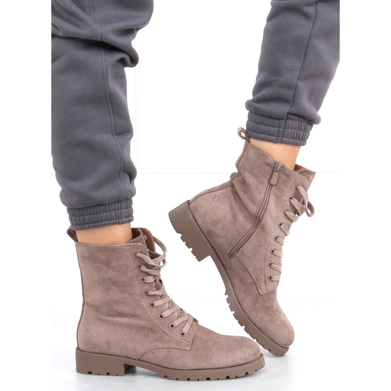 Šněrovací pracovníci od Bente Khaki béžový 2 Šněrovací pracovníci od Bente Khaki béžový 2