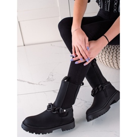 TRENDI Černí dělníci s ozdobným páskem černý 1