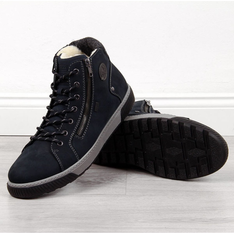 Zateplené boty Rieker 38920 M tmavě modré námořnická modrá 1