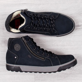 Zateplené boty Rieker 38920 M tmavě modré námořnická modrá 2