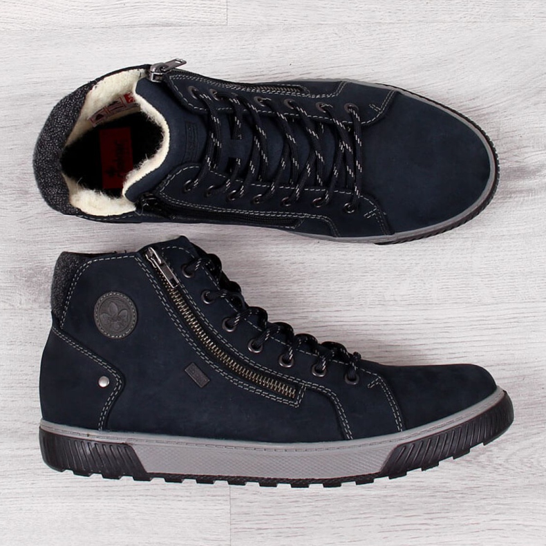 Zateplené boty Rieker 38920 M tmavě modré námořnická modrá 2