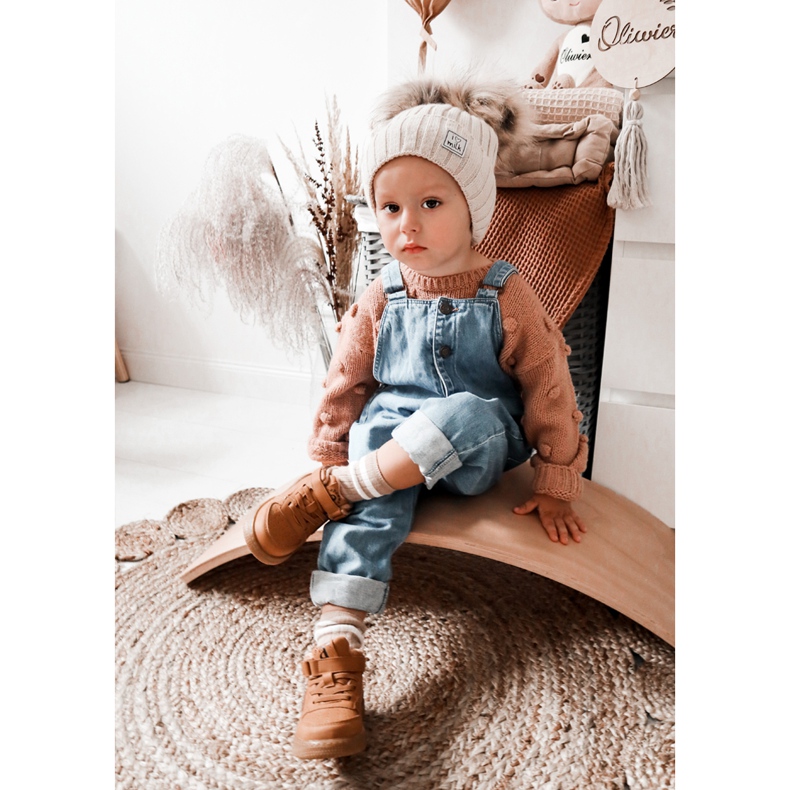 PA1 Dětské vysoké teplé sportovní boty Camel Clafi hnědý 2