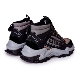 Pánské trekové boty Big Star II174203 černošedé béžový černá šedá 2