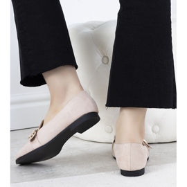 Béžové mokasíny se zlatým ornamentem Verreau béžový 2