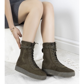 Zelené zimní tenisky Soliz zelený 1