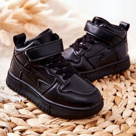 FR1 Dětské vysoké sportovní boty Black Bartnie černá 5