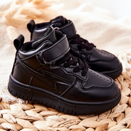 FR1 Dětské vysoké sportovní boty Black Bartnie černá 6