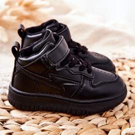 FR1 Dětské vysoké sportovní boty Black Bartnie černá 3