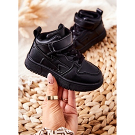 FR1 Dětské vysoké sportovní boty Black Bartnie černá 4