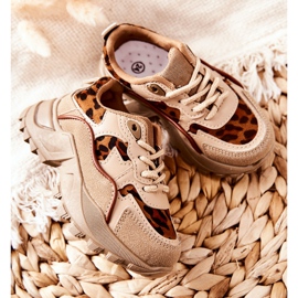 FR1 Dětské sportovní boty Tenisky béžovo-hnědé Nila béžový hnědý 1