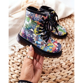 FR1 Teplé dětské boty s barevným špičkovým zipem vícebarevný 2 FR1 Teplé dětské boty s barevným špičkovým zipem vícebarevný 2