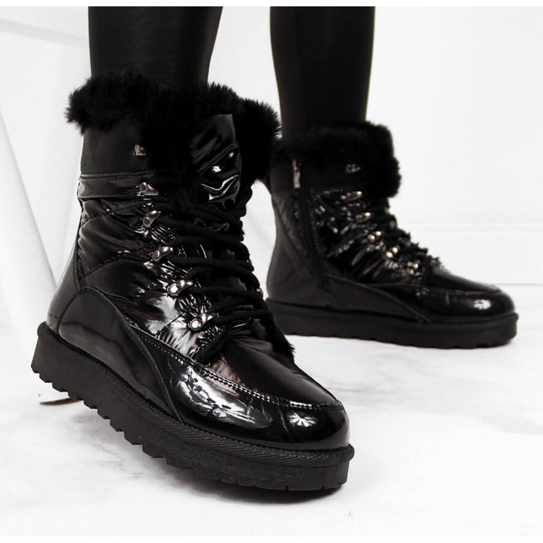 Zateplené sněhové boty Potocki W WOL27A černé černá 1