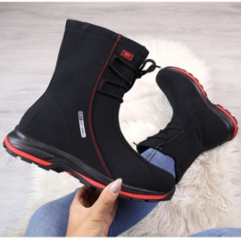 Nepromokavé boty do sněhu svázané Dk W DK15D černé černá 3