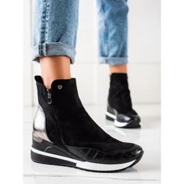 W. Potocki Boty Na Klínu Potocki černá 1