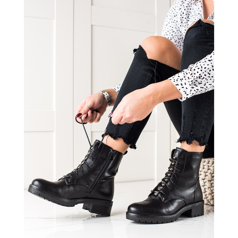 W. Potocki Šněrovací boty s izolací Potocki černá 1