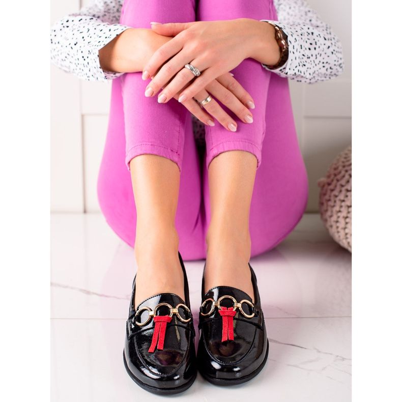 Filippo Lakované kožené boty černý 2