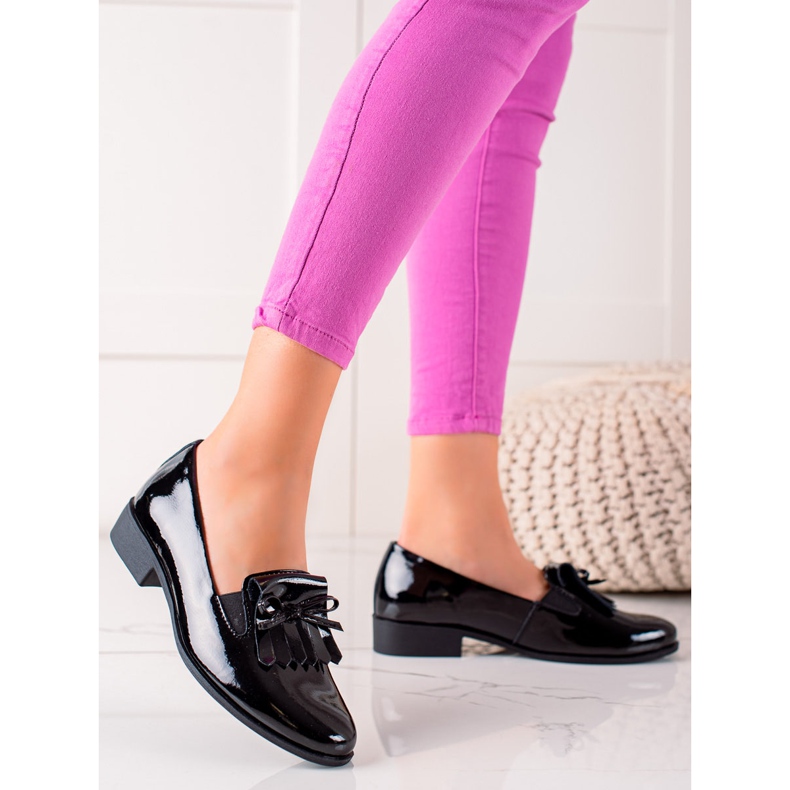 Filippo Kožené Brogues S Mašlí černá 1