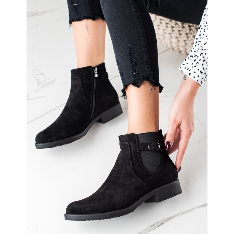 J. Star Klasické teplé boty černý 1