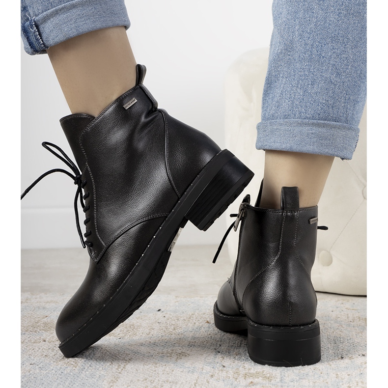 Grafitové dámské kozačky Cross Jeans Marilina vícebarevný 1