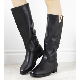 Černé klínové boty Zavala černý 2