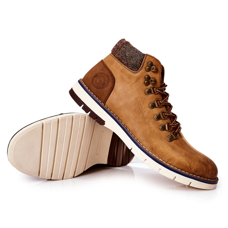Pánské trekové boty Cross Jeans EE1R4078C Camel hnědý 2 Pánské trekové boty Cross Jeans EE1R4078C Camel hnědý 2