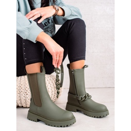 TRENDI Zelení pracovníci s ozdobným proužkem zelená 1