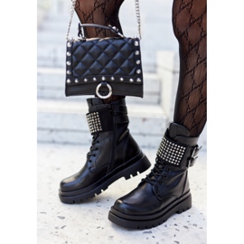 PE1 Dámské boty Pracovnice s hřeby černé Eveis černá 2