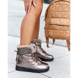 POTOCKI Sněhule s vysokou kožešinou izolované Golden Sneezy zlatý 1