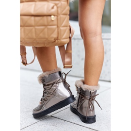 POTOCKI Sněhule s vysokou kožešinou izolované Golden Sneezy zlatý 2